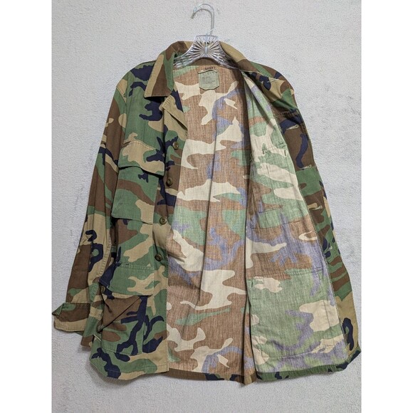Genuine Issue US Military Wood Camo Field Jacket Men S Reg Combat Army BDU VTG - Picture 4 of 10